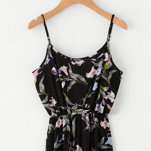 🆕🌹black floral Cami maxi dress - Picture 3 of 5